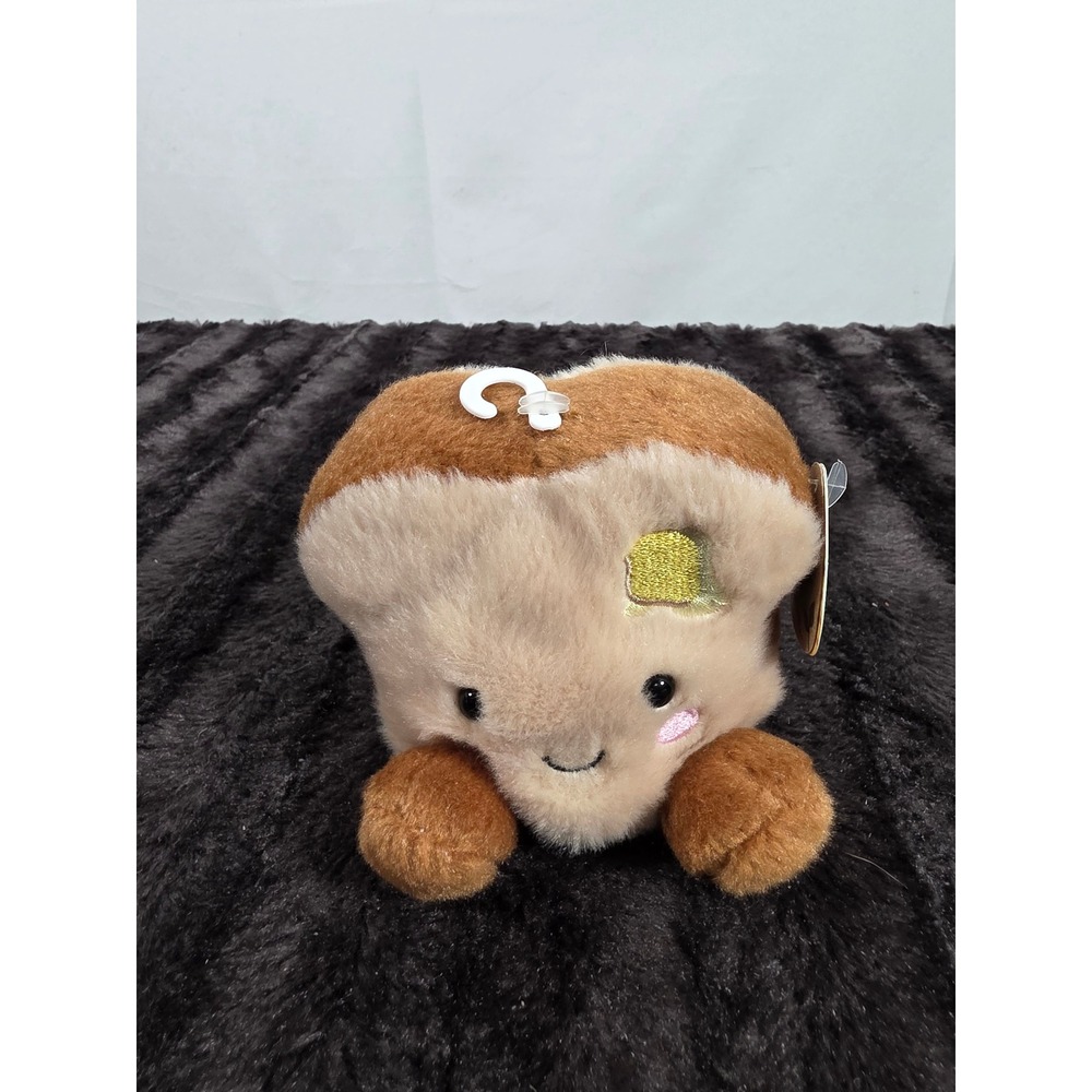 Aurora Palm Pals Buttery Toast Plush Stuffed Animal Cravings 33574 Brown Tan